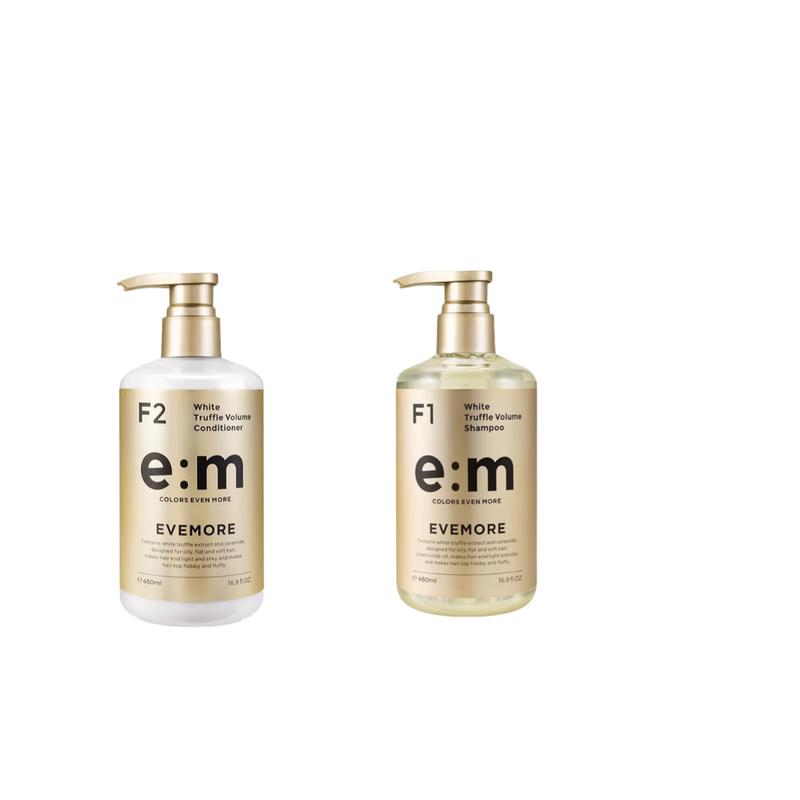 EVEMORE White Truffle Volumizing Shampoo & Conditioner Set
EVEMORE White Truffle Volumizing Shampoo & Conditioner Set