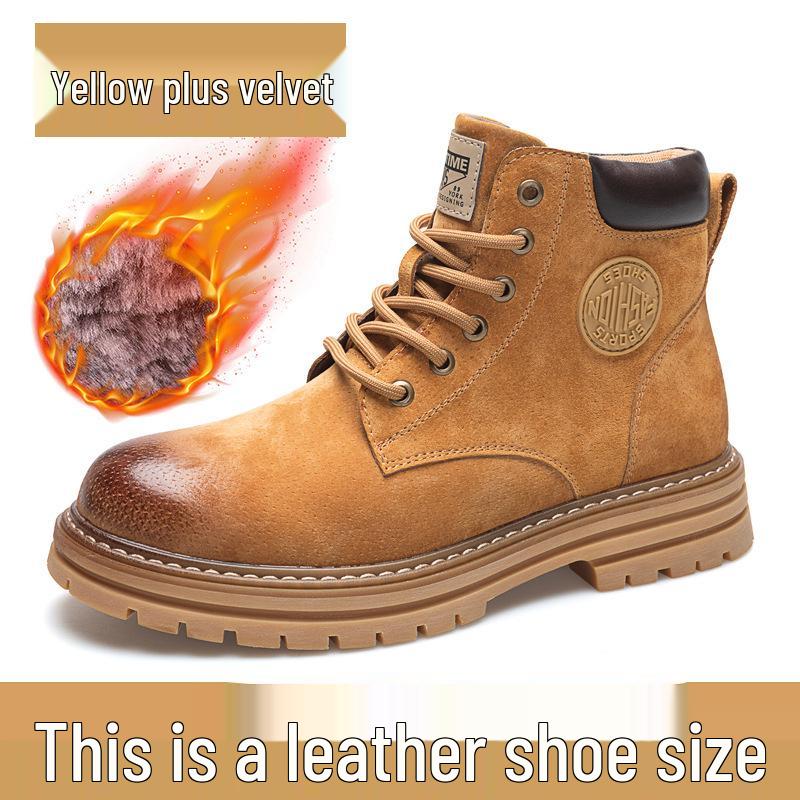 European Station Men s Fleece-Lined Yellow Leather Ankle Boots, British Style, Thick Sole, Height Increasing, Autumn/Winter Martin Boots 2025. Size 42
European Station Men s Fleece-Lined Yellow Leather Ankle Boots, British Style, Thick Sole, Height Increasing, Autumn/Winter Martin Boots 2025. Size 42