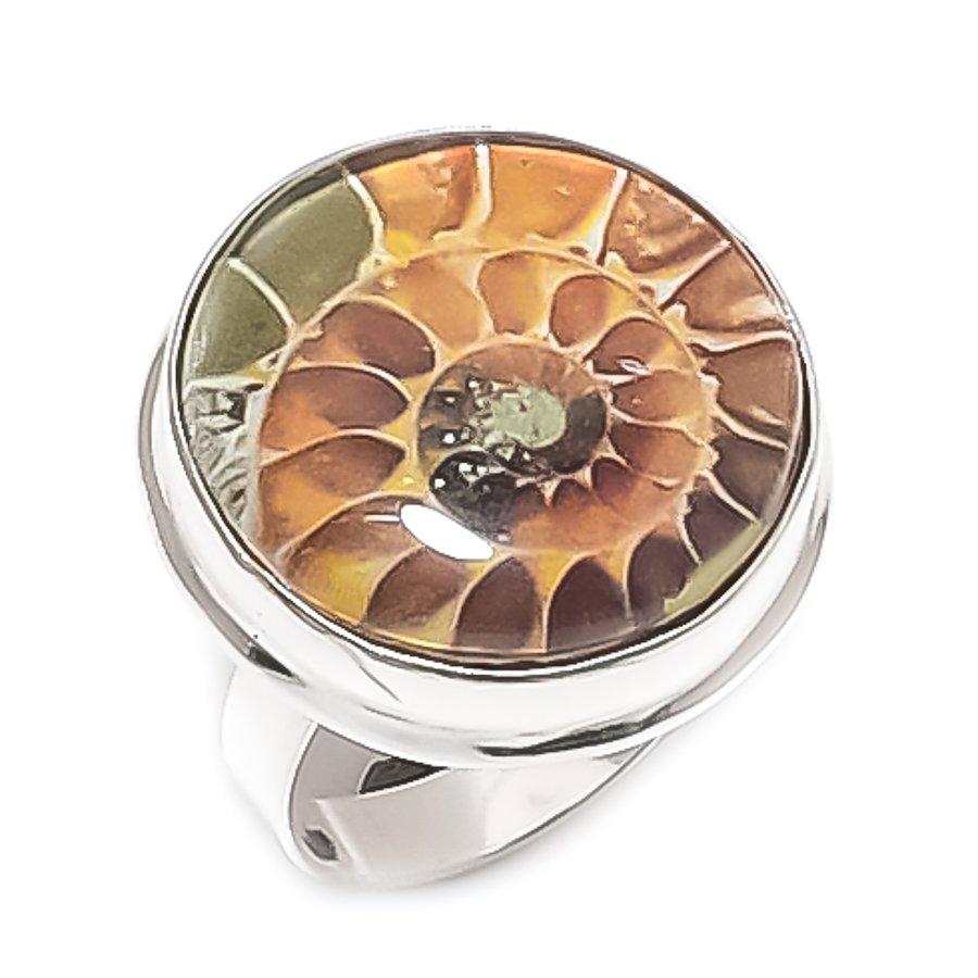 Драгоценный камень ископаемый аммонит Ювелирное изделие из серебра 925 пробы Кольцо Размер 9,5
Драгоценный камень ископаемый аммонит Ювелирное изделие из серебра 925 пробы Кольцо Размер 9,5