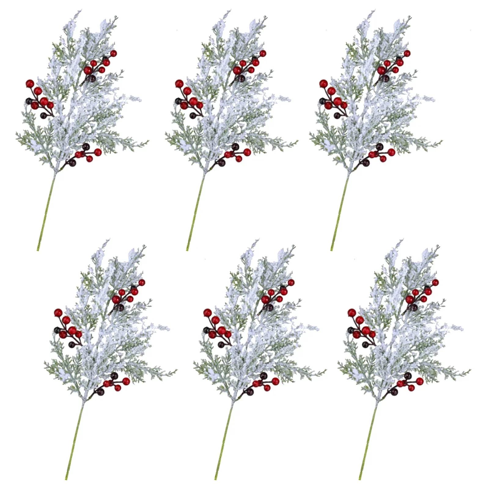 6pcs Artificial Cedar Red Berries Trees Branches Plant Stems Christmas Tree Wreath Flower Arrangement Accessories Vase Decor
6pcs Artificial Cedar Red Berries Trees Branches Plant Stems Christmas Tree Wreath Flower Arrangement Accessories Vase Decor