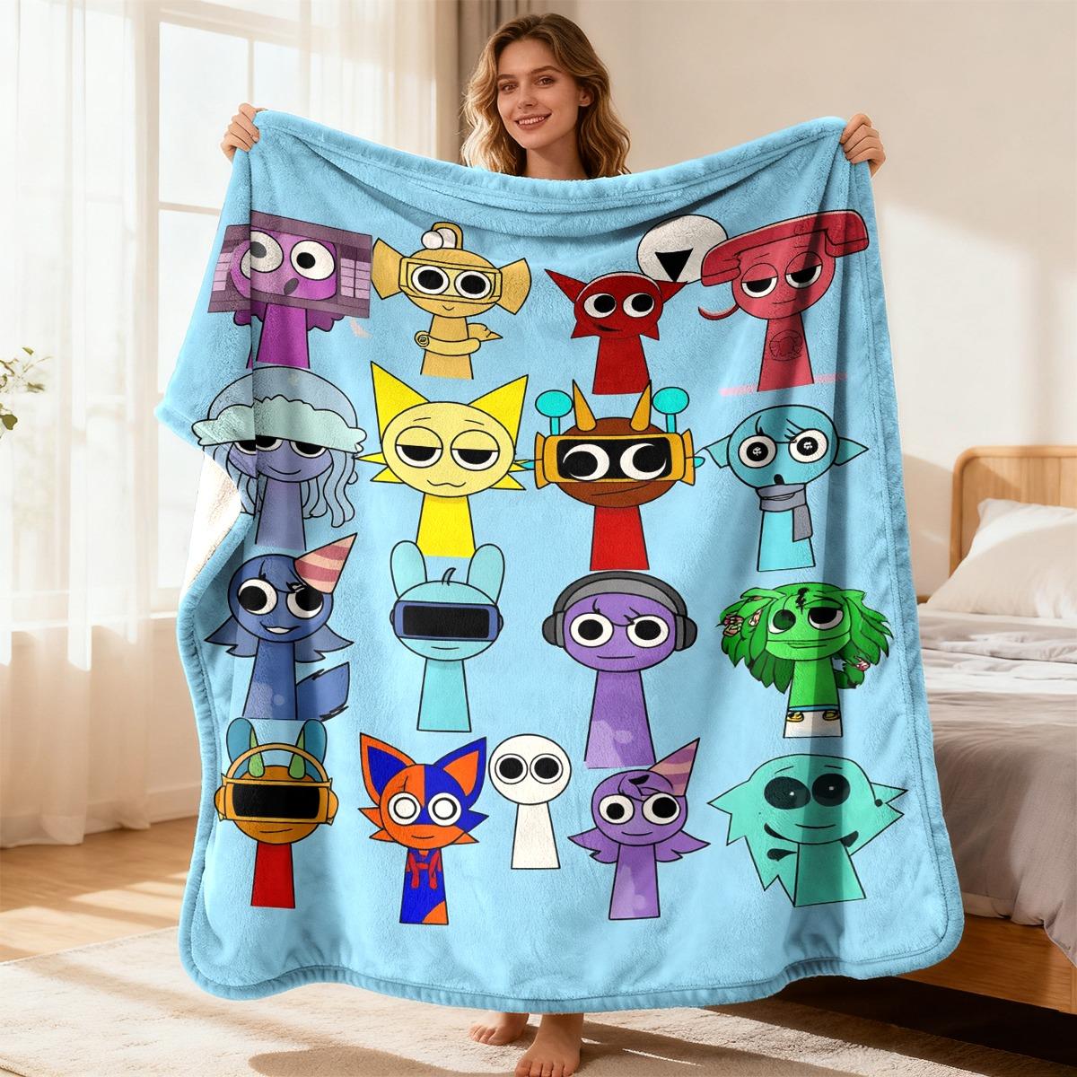 A Cozy Flannel Blanket Featuring a Vibrant Pattern of Cartoon Characters, Perfect for Camping Or As a Birthday Gift. Ideal for Cold Nights, 100x150cm
A Cozy Flannel Blanket Featuring a Vibrant Pattern of Cartoon Characters, Perfect for Camping Or As a Birthday Gift. Ideal for Cold Nights, 100x150cm