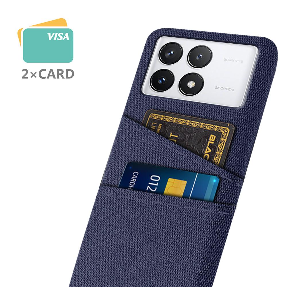 For Xiaomi Poco F6 Pro 5G/Redmi K70 5G/K70 Pro 5G Case with Card Slots Cloth Texture Phone Cover Blue
For Xiaomi Poco F6 Pro 5G/Redmi K70 5G/K70 Pro 5G Case with Card Slots Cloth Texture Phone Cover Blue