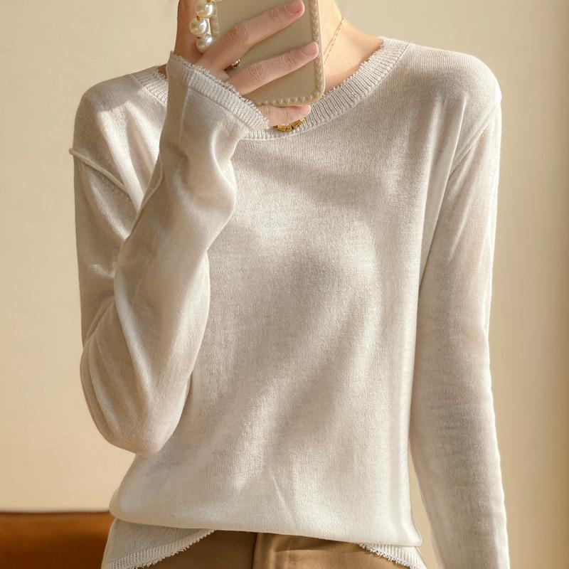 Round-neck Knitted Sweater for Women Solid Color Loose Sweater Thin Casual Pullover for Women Autumn and Winter S белый
Round-neck Knitted Sweater for Women Solid Color Loose Sweater Thin Casual Pullover for Women Autumn and Winter S белый