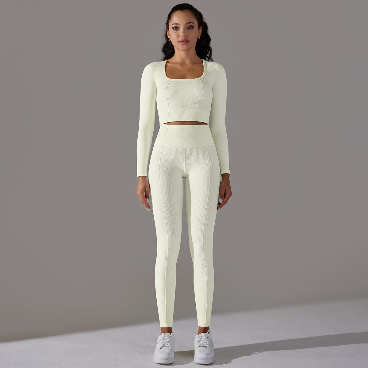 Seamless Knitted Long Sleeved Sports And Fitness Pants, Quick Drying Jacquard Breathable Hip Lifting Running Yoga Suit Set L армія зелений колір
Seamless Knitted Long Sleeved Sports And Fitness Pants, Quick Drying Jacquard Breathable Hip Lifting Running Yoga Suit Set L армія зелений колір