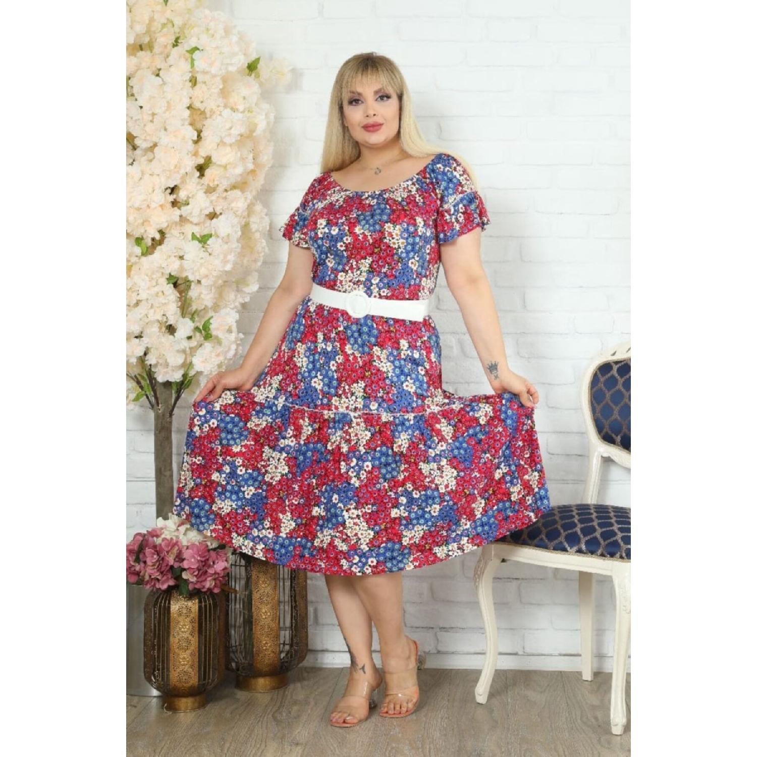 Madonna Collar Colorful Flower And Arched Comfortable Dressed Dress 46-48 зелений
Madonna Collar Colorful Flower And Arched Comfortable Dressed Dress 46-48 зелений