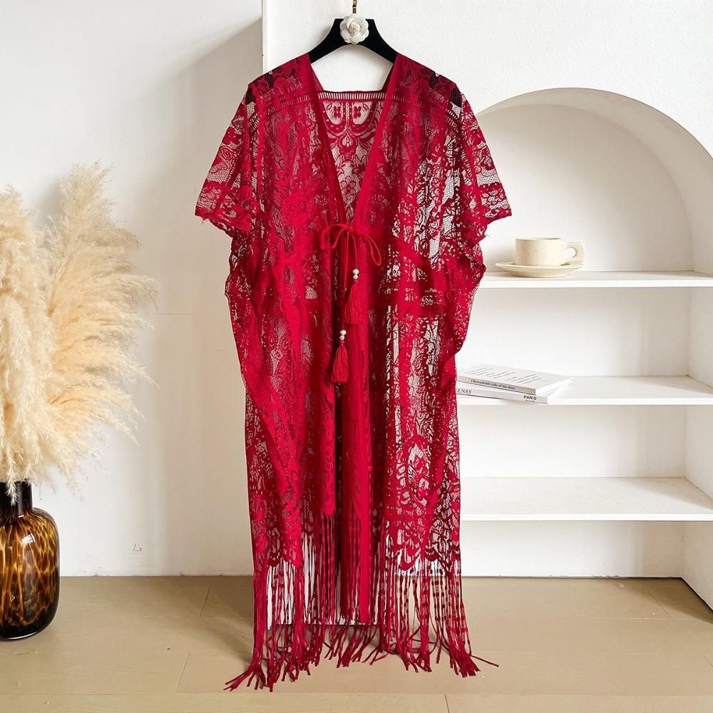 Floral Bohemian Shawl Lace Mesh Swimsuit Cover Up Elegant Sunscreen Beach Cover Up Summer червоний
Floral Bohemian Shawl Lace Mesh Swimsuit Cover Up Elegant Sunscreen Beach Cover Up Summer червоний