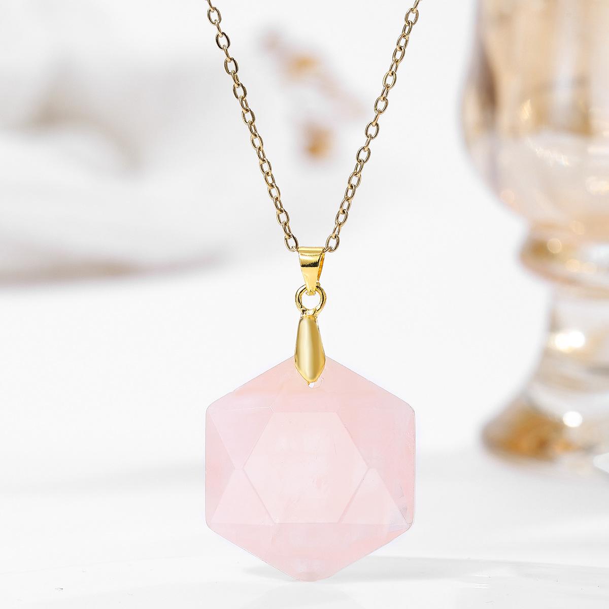 1pc Natural Stone Hexagonal Crystal Fashion Pendant Necklace Crystal Healing Stone Amethyst Tiger Eye Hexagram Pendant Necklace
1pc Natural Stone Hexagonal Crystal Fashion Pendant Necklace Crystal Healing Stone Amethyst Tiger Eye Hexagram Pendant Necklace