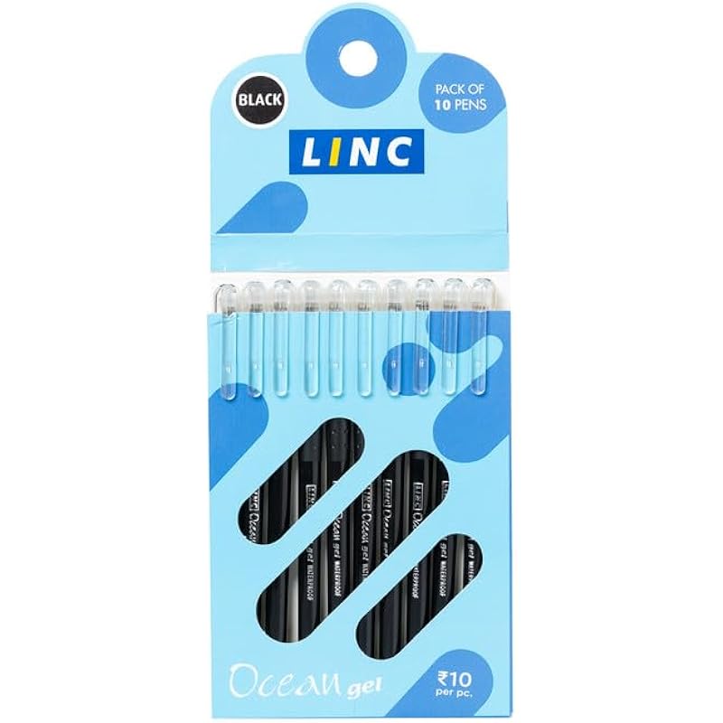 Linc Ocean 0.55mm Classic Gel Pen | Black Ink, Pack of 30 125
Linc Ocean 0.55mm Classic Gel Pen | Black Ink, Pack of 30 125