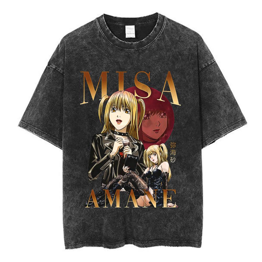 Anime Death Note Vintage Washed T Shirt Manga Misa Amane Graphic Print T-shirt Male Women Cotton Casual Oversized T Shirts Tops S
Anime Death Note Vintage Washed T Shirt Manga Misa Amane Graphic Print T-shirt Male Women Cotton Casual Oversized T Shirts Tops S