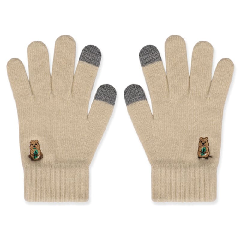 SNOOZY Квокка Вышитые Шерстяные Вязаные Перчатки Бежевые FREE
SNOOZY Квокка Вышитые Шерстяные Вязаные Перчатки Бежевые FREE