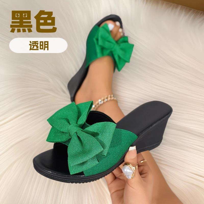 Slope heel sandals female summer 2025 new fairy style bow thick bottom temperament fashion slope heel sandals 43 зелений
Slope heel sandals female summer 2025 new fairy style bow thick bottom temperament fashion slope heel sandals 43 зелений