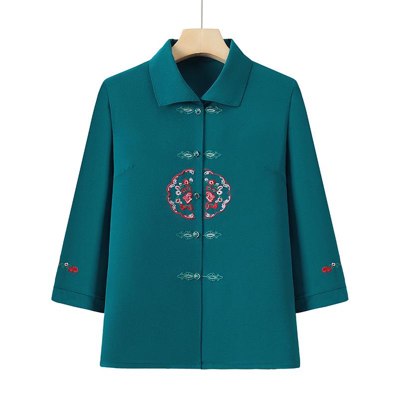 Elegant Tang Suit: Embroidered Summer Shirt for Middle-Aged and Elderly Women XL (90-108 jin) зелёный
Elegant Tang Suit: Embroidered Summer Shirt for Middle-Aged and Elderly Women XL (90-108 jin) зелёный