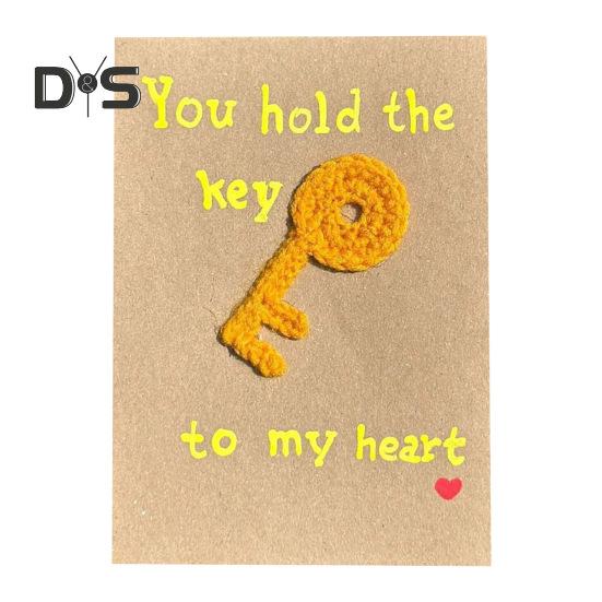 Вязаная крючком поздравительная открытка ручной работы вязаный букет помидор гриб сердце поздравительная открытка подарки на День матери и дни рождения