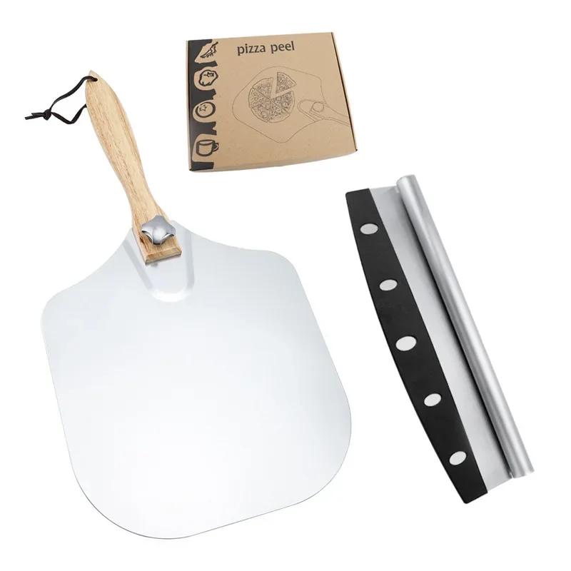 Professional Pizza Baking 2-Piece Set - Folding Aluminum Pizza Peel & Stainless Steel Dough Scraper Set світло-сірого кольору
Professional Pizza Baking 2-Piece Set - Folding Aluminum Pizza Peel & Stainless Steel Dough Scraper Set світло-сірого кольору