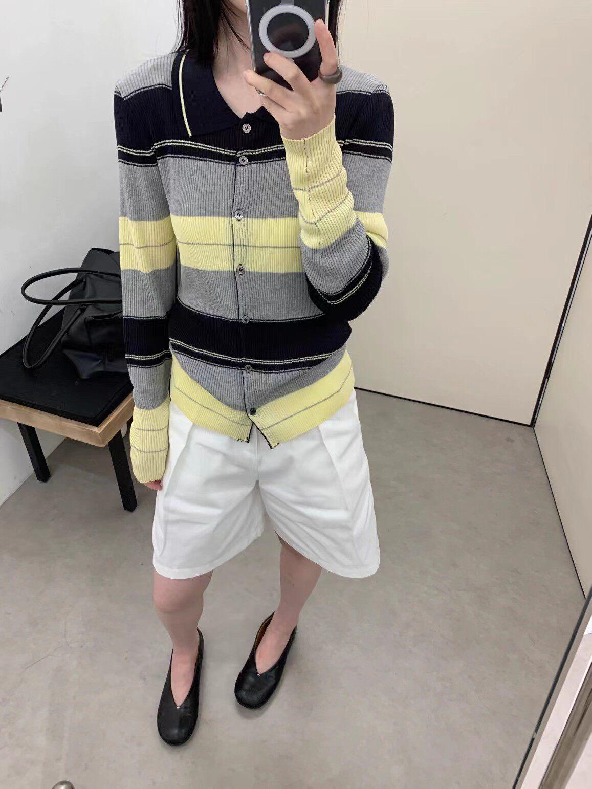 Women s Color Block Polo Collar Cardigan - Slimming Ribbed Striped Knit with Long Sleeves. One Size жёлтый
Women s Color Block Polo Collar Cardigan - Slimming Ribbed Striped Knit with Long Sleeves. One Size жёлтый