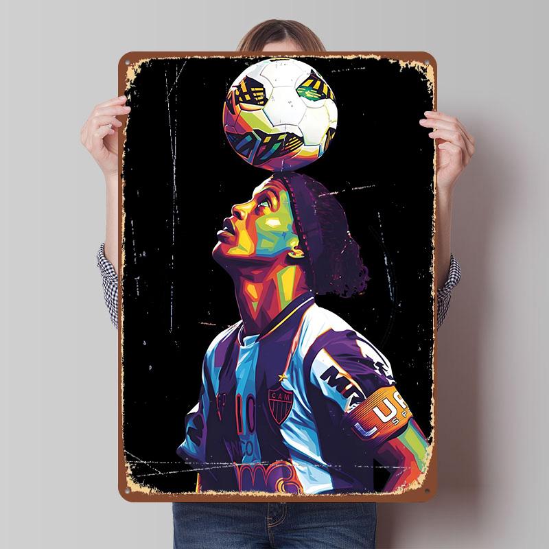 Ronaldinho Soccer Art Tin Plaque Poster Customized Wall Art Retro Vintage Metal Signs for Room Decoration Home House Decor Items 7.9x11.8In(20x30cm)
Ronaldinho Soccer Art Tin Plaque Poster Customized Wall Art Retro Vintage Metal Signs for Room Decoration Home House Decor Items 7.9x11.8In(20x30cm)