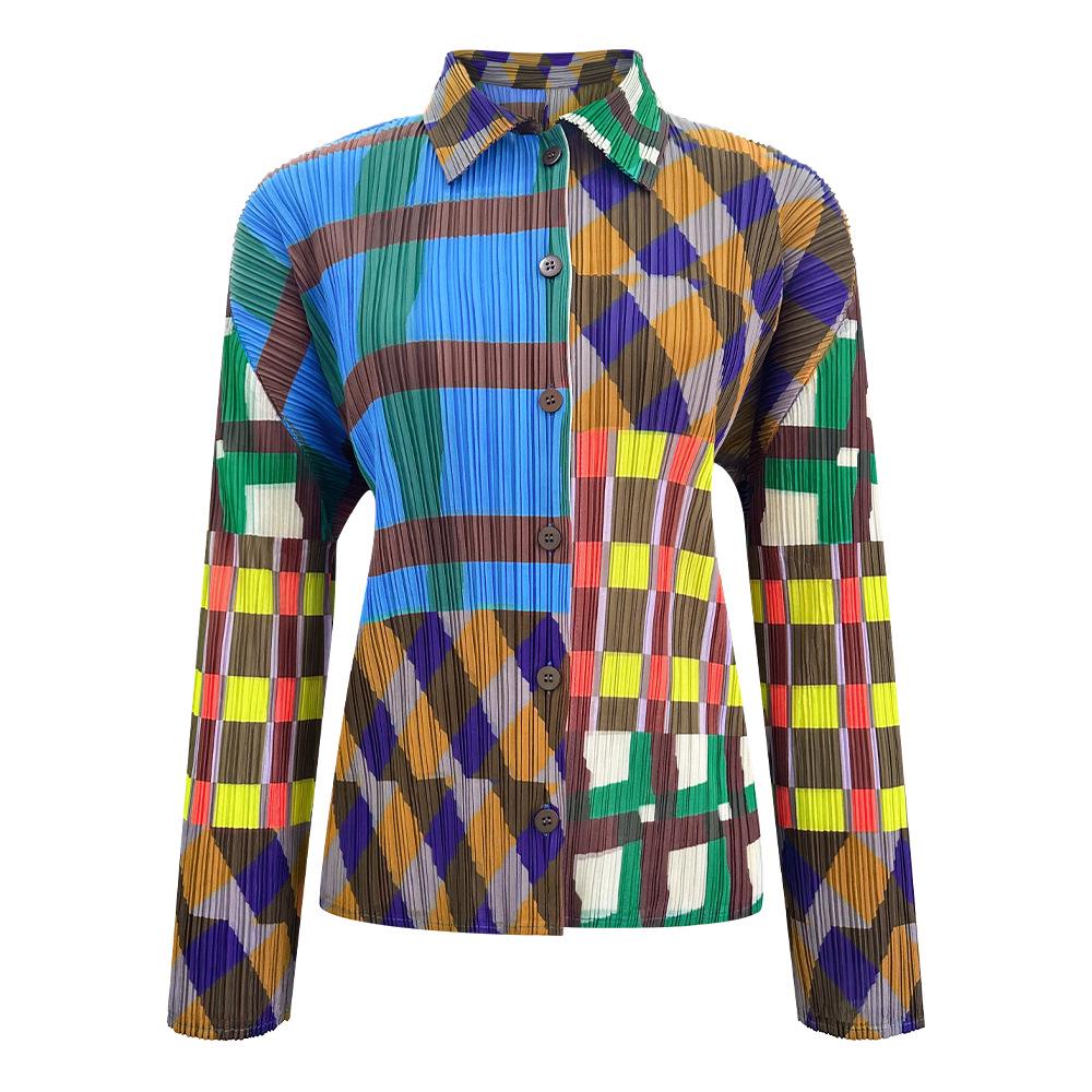 Niche Miyake Women s Plaid Shirt: 2025 Autumn Collection, Unique Print, Loose Fit, Versatile Long Sleeve Top One Size синій
Niche Miyake Women s Plaid Shirt: 2025 Autumn Collection, Unique Print, Loose Fit, Versatile Long Sleeve Top One Size синій