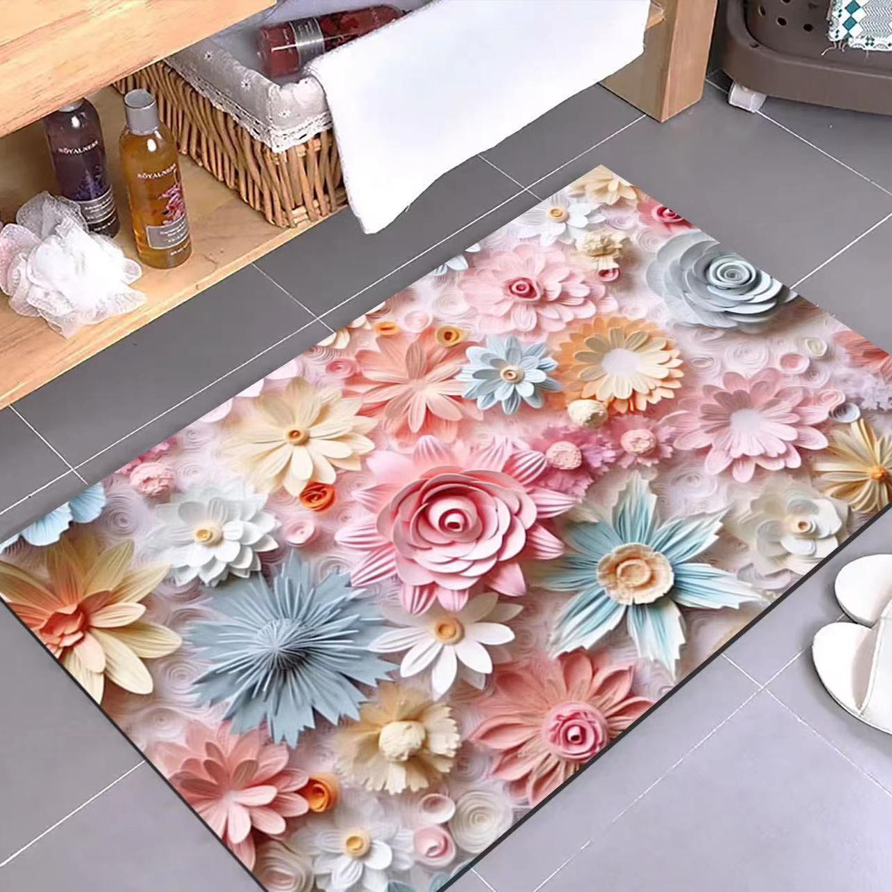 Тривимірна квітка Діатоміт Килимки для ванної кімнати Діатоміт Протиковзке взуття Вбирає килими для ванної кімнати 40*60
Тривимірна квітка Діатоміт Килимки для ванної кімнати Діатоміт Протиковзке взуття Вбирає килими для ванної кімнати 40*60