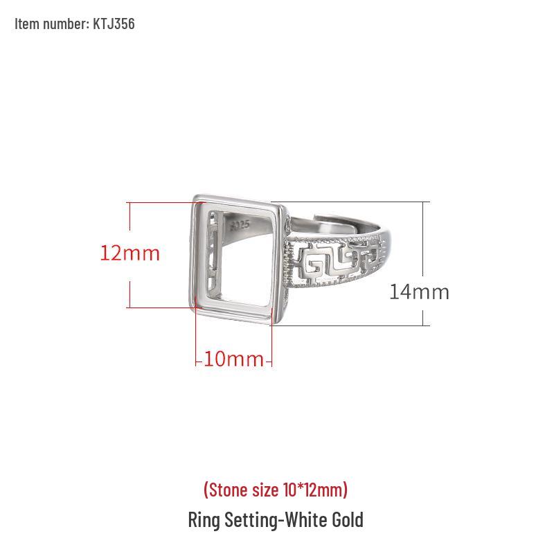 S925 Sterling Silver Square Pattern Ring with Amber Gemstone, Unisex 10*12 Setting Adjustable Opening
S925 Sterling Silver Square Pattern Ring with Amber Gemstone, Unisex 10*12 Setting Adjustable Opening