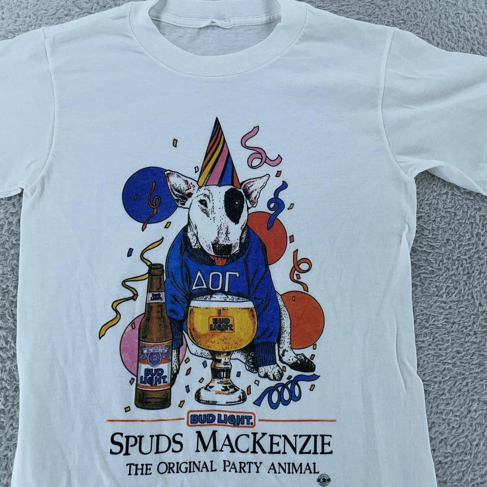 Vintage 80s Bud Light Spuds MacKenzie Shirt Mens XXS Party Animal Beer Dog Tee 2XL
Vintage 80s Bud Light Spuds MacKenzie Shirt Mens XXS Party Animal Beer Dog Tee 2XL