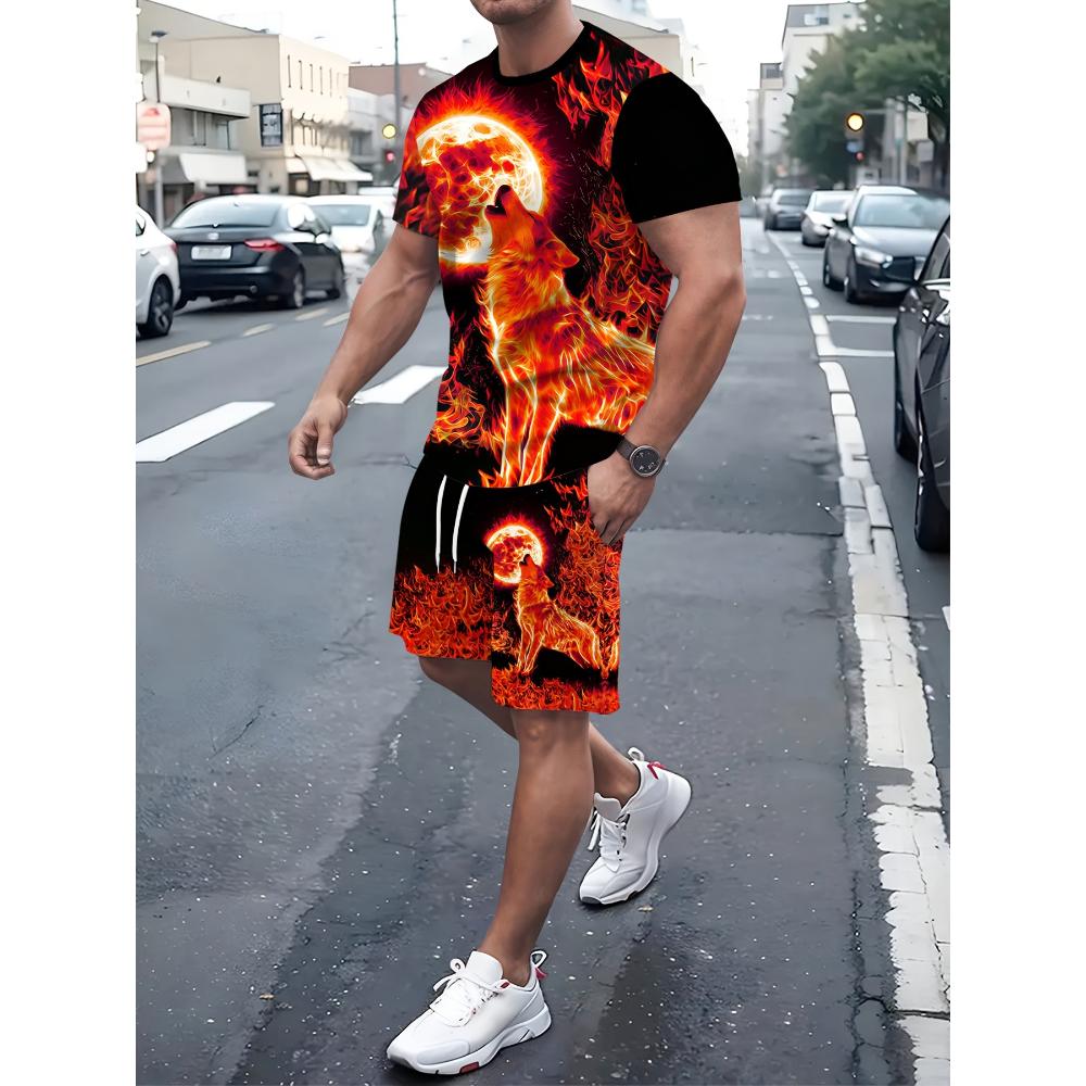 Fashion Gradual Change Style Men s Simple Printing Color Matching Short-sleeved T-shirt Set Comfortable Unisex Sports Clothing 6XL
Fashion Gradual Change Style Men s Simple Printing Color Matching Short-sleeved T-shirt Set Comfortable Unisex Sports Clothing 6XL