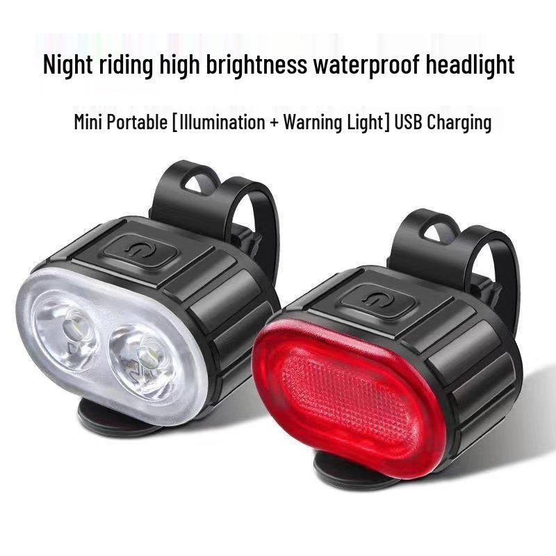 USB Rechargeable Bicycle Light: Waterproof Front & Rear, High Brightness for Night Riding
USB Rechargeable Bicycle Light: Waterproof Front & Rear, High Brightness for Night Riding