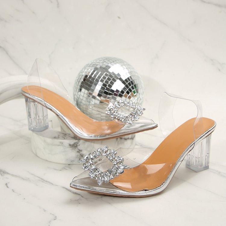 Модные сандалии Баотоу Осень Новые Остроносые С мелким вырезом Прозрачный ремешок Стразы Квадратная пряжка На ногу Кристальные каблуки 42
Модные сандалии Баотоу Осень Новые Остроносые С мелким вырезом Прозрачный ремешок Стразы Квадратная пряжка На ногу Кристальные каблуки 42