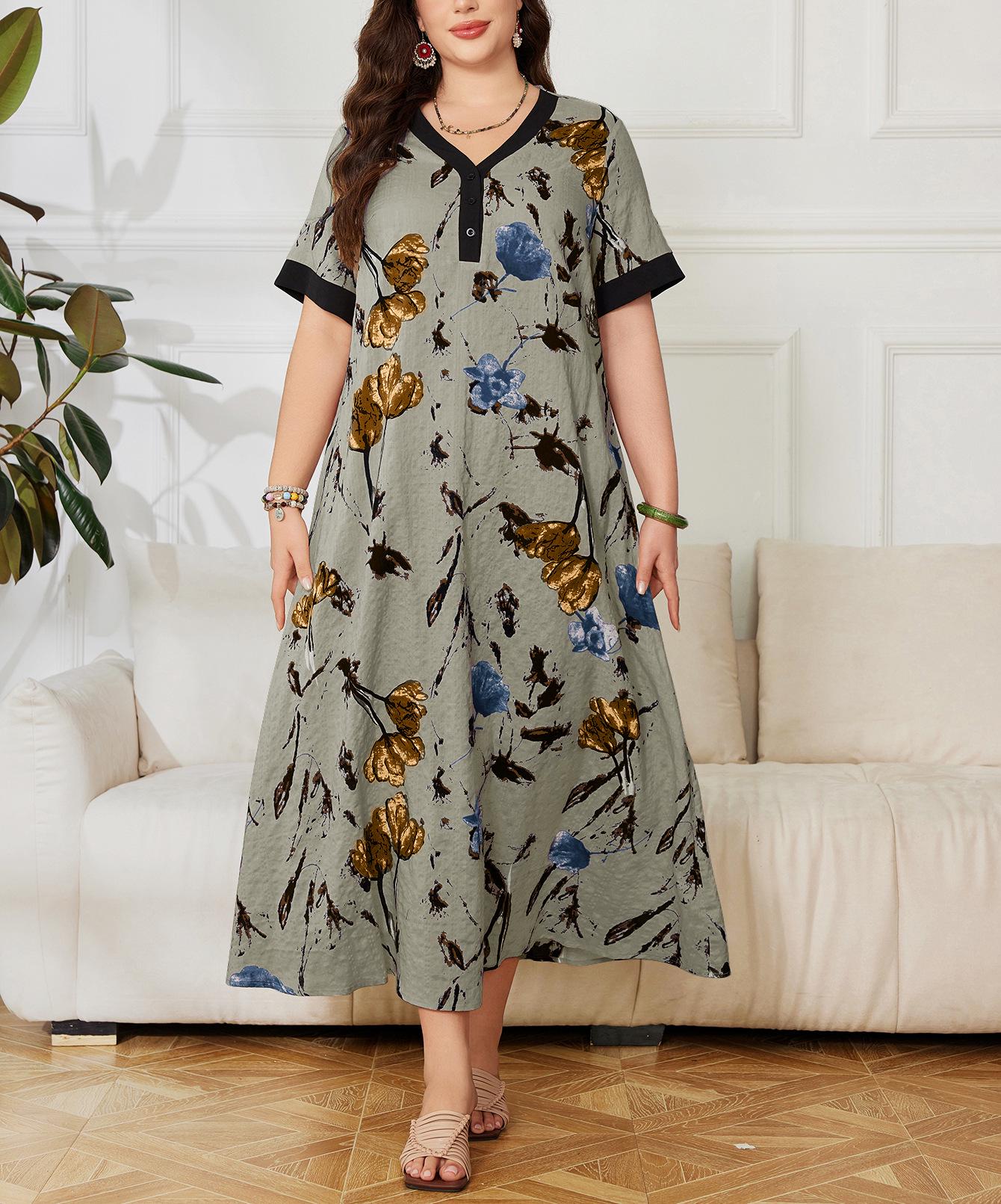 Available 2025 Cotton Linen V-neck Casual Plus Size Long Robe Dress for Women 3XL зелений/сірий колір
Available 2025 Cotton Linen V-neck Casual Plus Size Long Robe Dress for Women 3XL зелений/сірий колір
