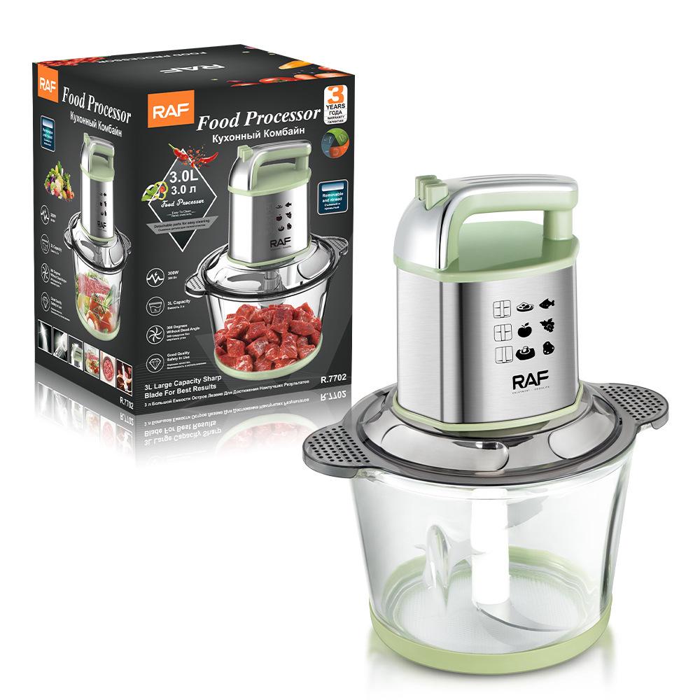 RAF Multi-Functional Electric Meat Grinder & Food Processor with Glass Jar European Standard
RAF Multi-Functional Electric Meat Grinder & Food Processor with Glass Jar European Standard