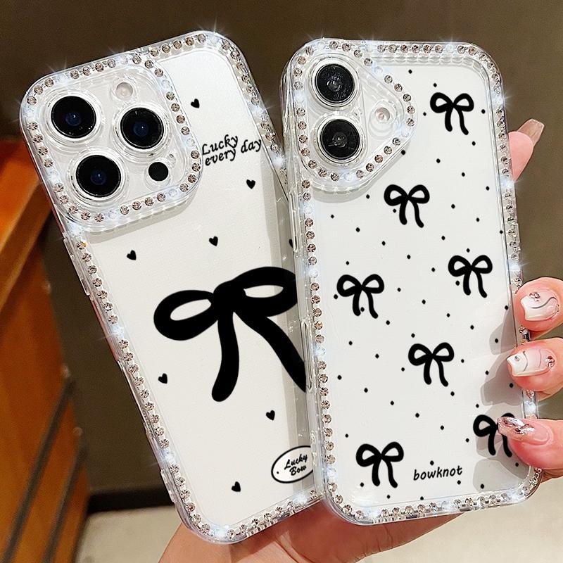 Bowknot Pattern Clear Silicone Phone Case For iPhone 16E 16 Pro Max 15 Pro 14 13 12 11 Diamond Frame Shockproof Soft Bumper Cover iPhone 16e
Bowknot Pattern Clear Silicone Phone Case For iPhone 16E 16 Pro Max 15 Pro 14 13 12 11 Diamond Frame Shockproof Soft Bumper Cover iPhone 16e