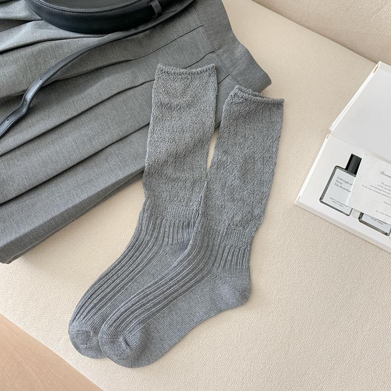 5pair 25 Spring And Summer Coarse Needle Socks Women S Solid Color Long Tube Stacking Socks Trendy Thin Mesh Medium Tube Women S Socks One size fits all темно-серого
5pair 25 Spring And Summer Coarse Needle Socks Women S Solid Color Long Tube Stacking Socks Trendy Thin Mesh Medium Tube Women S Socks One size fits all темно-серого