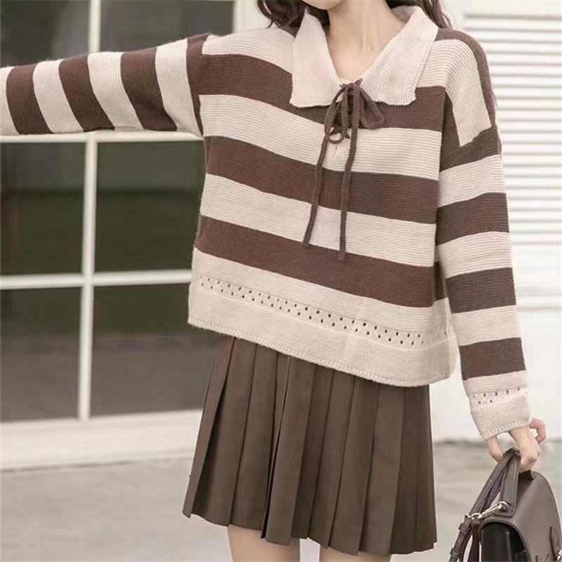 New soft waxy polo collar long-sleeved knitted top striped first love milk fufu sweater women s autumn and winter small One size
New soft waxy polo collar long-sleeved knitted top striped first love milk fufu sweater women s autumn and winter small One size