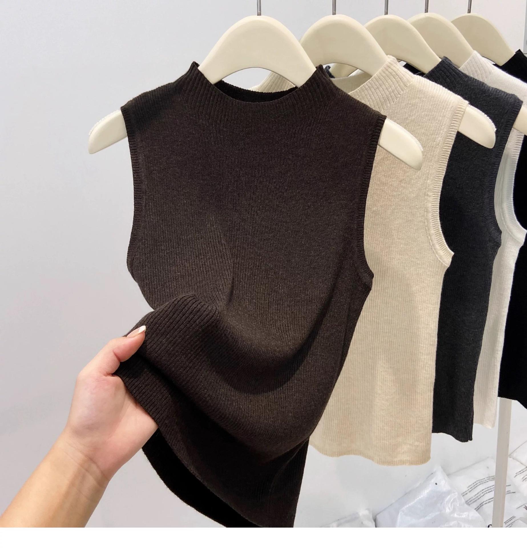 Women s Solid Color High Neck Sleeveless Knit Vest - Spring/Autumn 2025 One Size
Women s Solid Color High Neck Sleeveless Knit Vest - Spring/Autumn 2025 One Size
