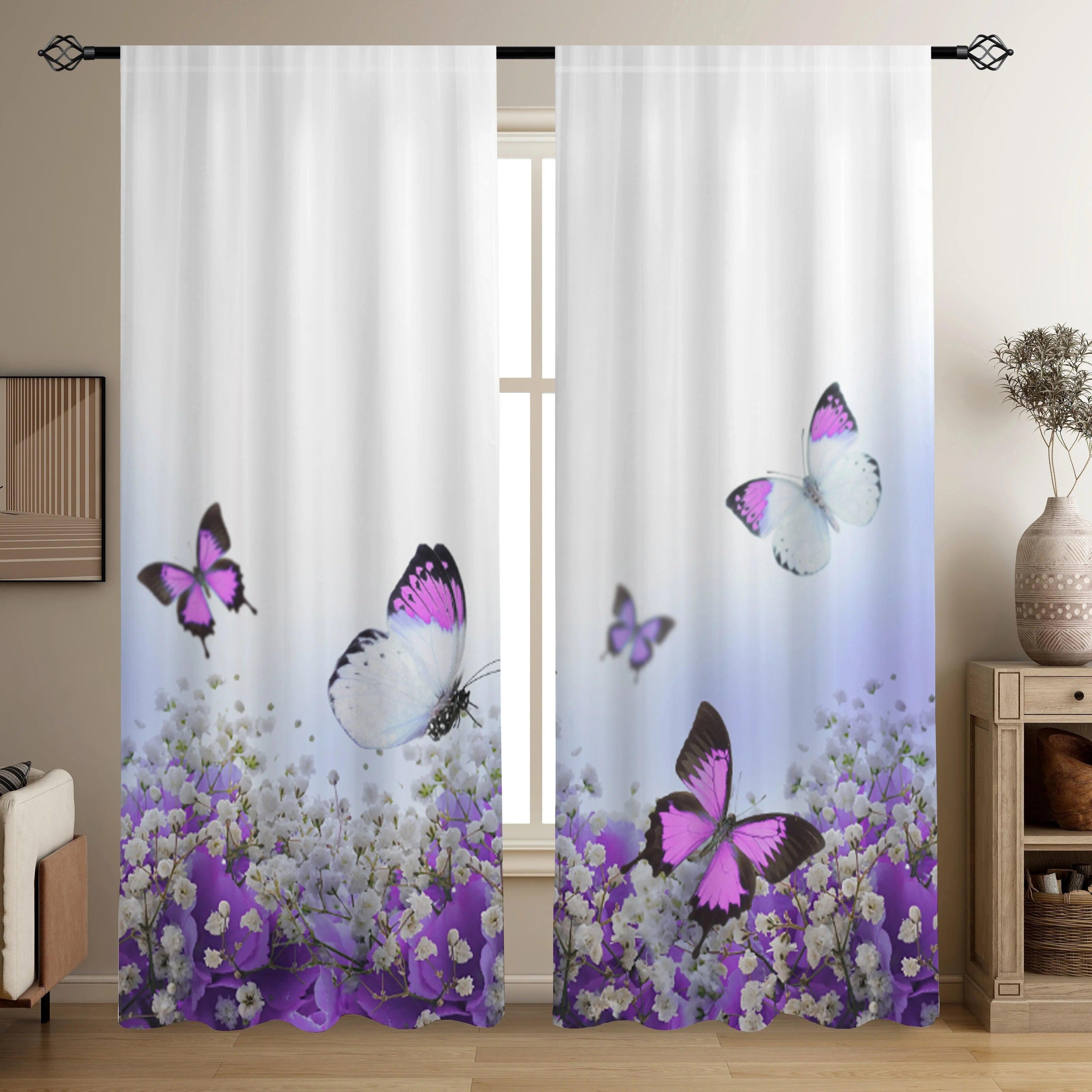 2 шт., волшебные полупрозрачные шторы с принтом звездного неба и бабочек, многосценные полиэстеровые стержни, карманные декоративные шторы для гостиной W50xH130(CM)x2PCS-Grommet Top
2 шт., волшебные полупрозрачные шторы с принтом звездного неба и бабочек, многосценные полиэстеровые стержни, карманные декоративные шторы для гостиной W50xH130(CM)x2PCS-Grommet Top