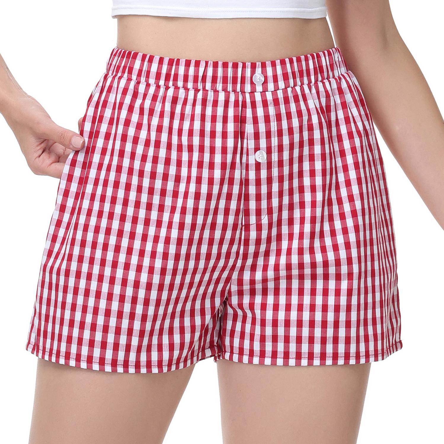 Women’s Short Pants Retro Plaid High Waist Loose Shorts Wide Leg Checkered Bottom Wear Summer Casual Holiday Half Pants 2XL червоний
Women’s Short Pants Retro Plaid High Waist Loose Shorts Wide Leg Checkered Bottom Wear Summer Casual Holiday Half Pants 2XL червоний