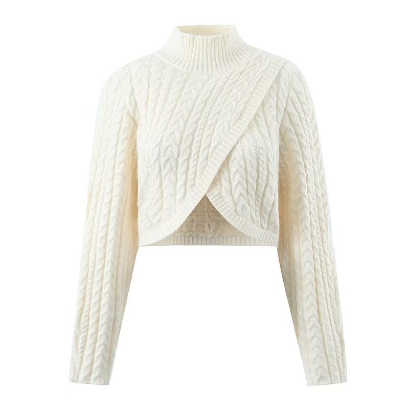 Cross Love Fashion Loose Mock Neck Knitting Sweater Apricot color(High quality) M
Cross Love Fashion Loose Mock Neck Knitting Sweater Apricot color(High quality) M