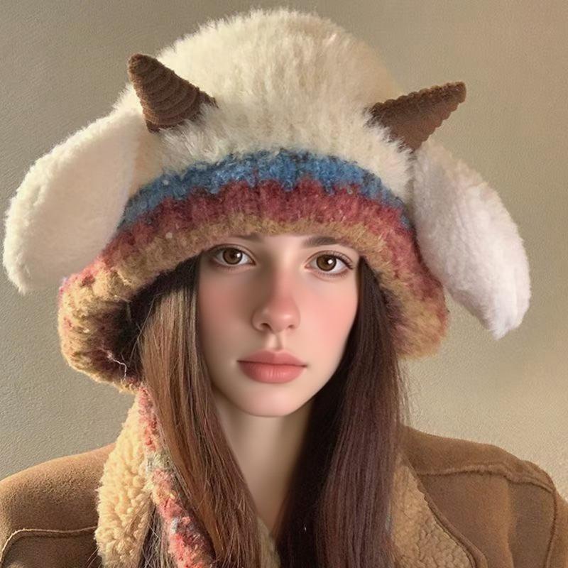 Cute Little Cashmere Hat Women s Autumn and Winter Thermal Straps Knitted Ear Hat Versatile Pullover Versatile Cute Horns Plush Bomber Hats for Men білий
Cute Little Cashmere Hat Women s Autumn and Winter Thermal Straps Knitted Ear Hat Versatile Pullover Versatile Cute Horns Plush Bomber Hats for Men білий