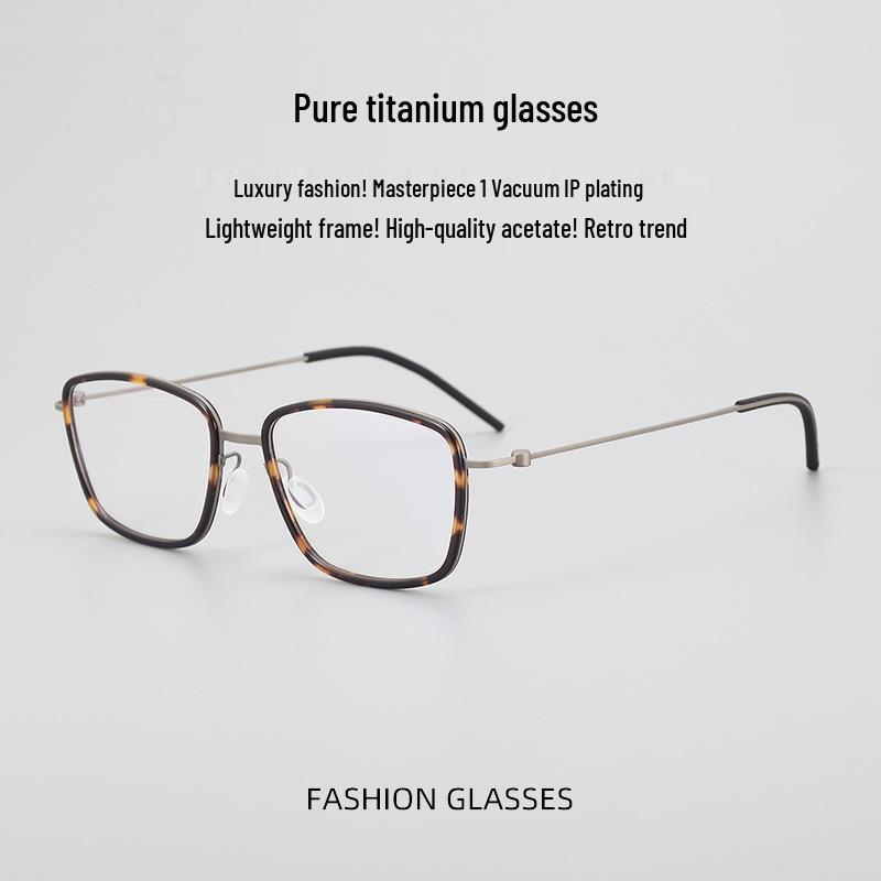 Linde Baichuan TT Series 5803: Eddie Peng Style Pure Titanium Square Eyeglass Frame for Men and Women (Retro)
Linde Baichuan TT Series 5803: Eddie Peng Style Pure Titanium Square Eyeglass Frame for Men and Women (Retro)