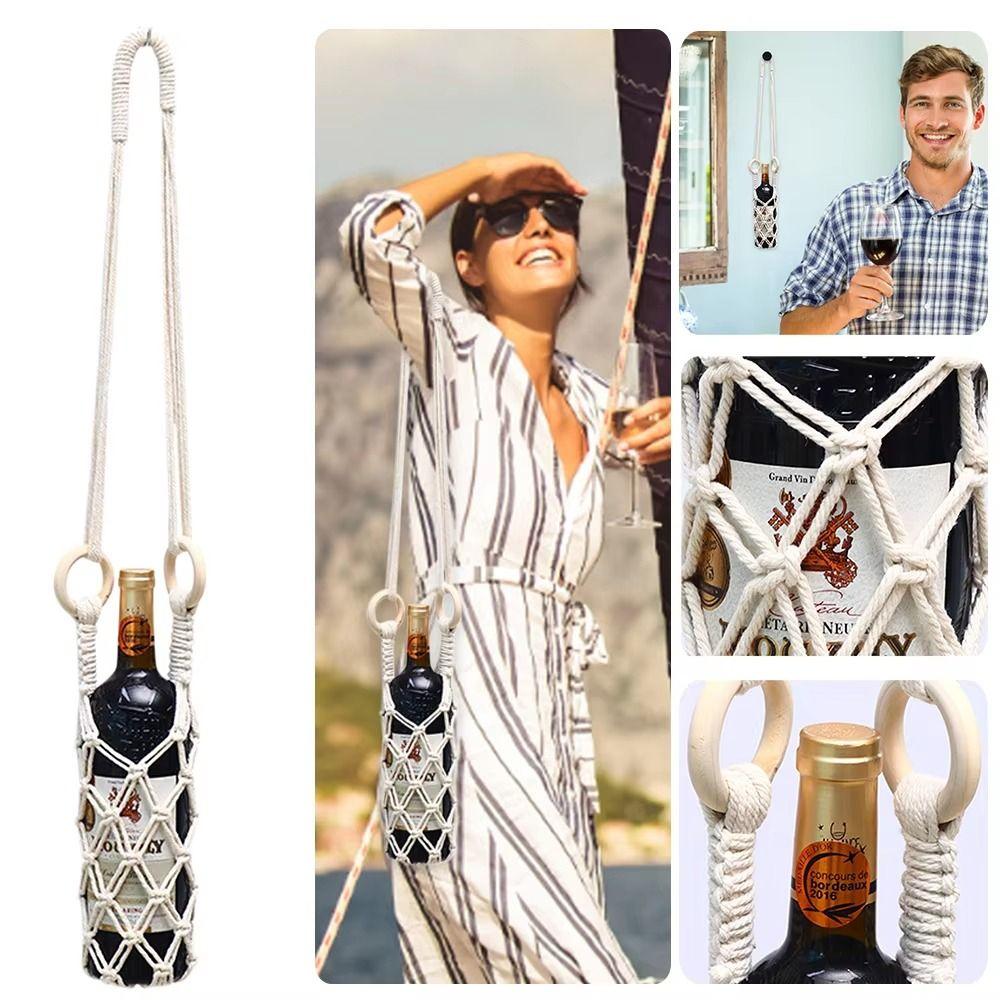 Hand-woven Hanging Bottle Net bag Bohemian Coffee Cup Holder Knitting Water Bottle Holder Shopping
Hand-woven Hanging Bottle Net bag Bohemian Coffee Cup Holder Knitting Water Bottle Holder Shopping