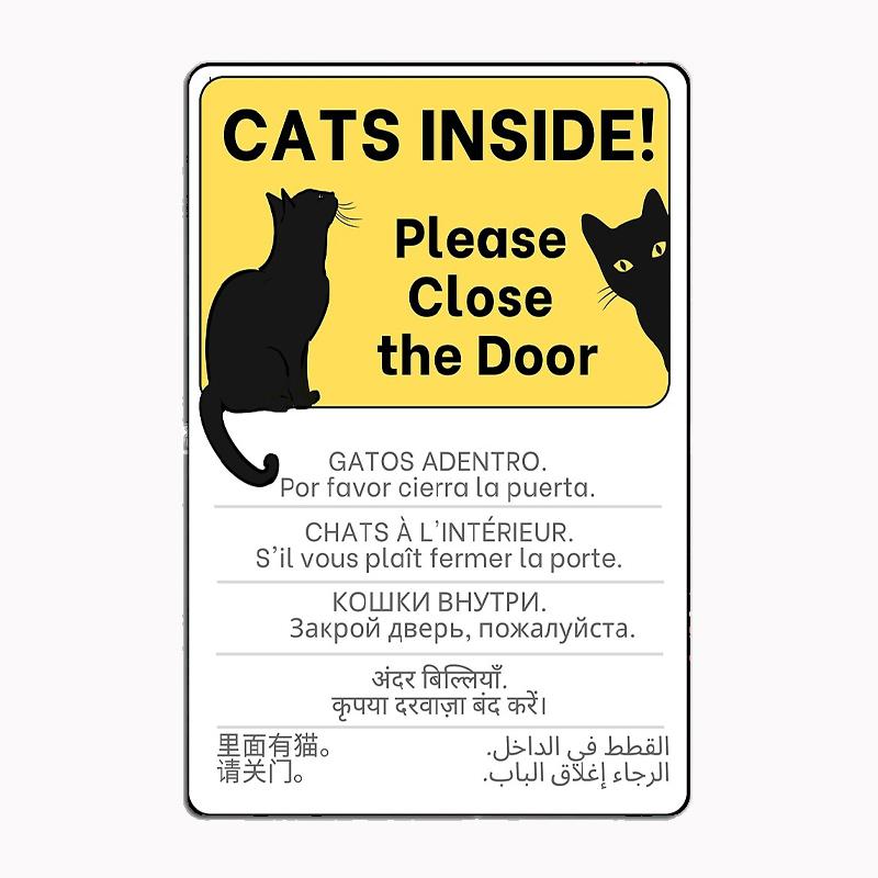 Warning Cats Inside Close Door Sign Metal Sign Poster Garage Room Decor Automobile Club Custom Tin Vintage Home Decor 20x30cm(7.8x11.8inch)
Warning Cats Inside Close Door Sign Metal Sign Poster Garage Room Decor Automobile Club Custom Tin Vintage Home Decor 20x30cm(7.8x11.8inch)