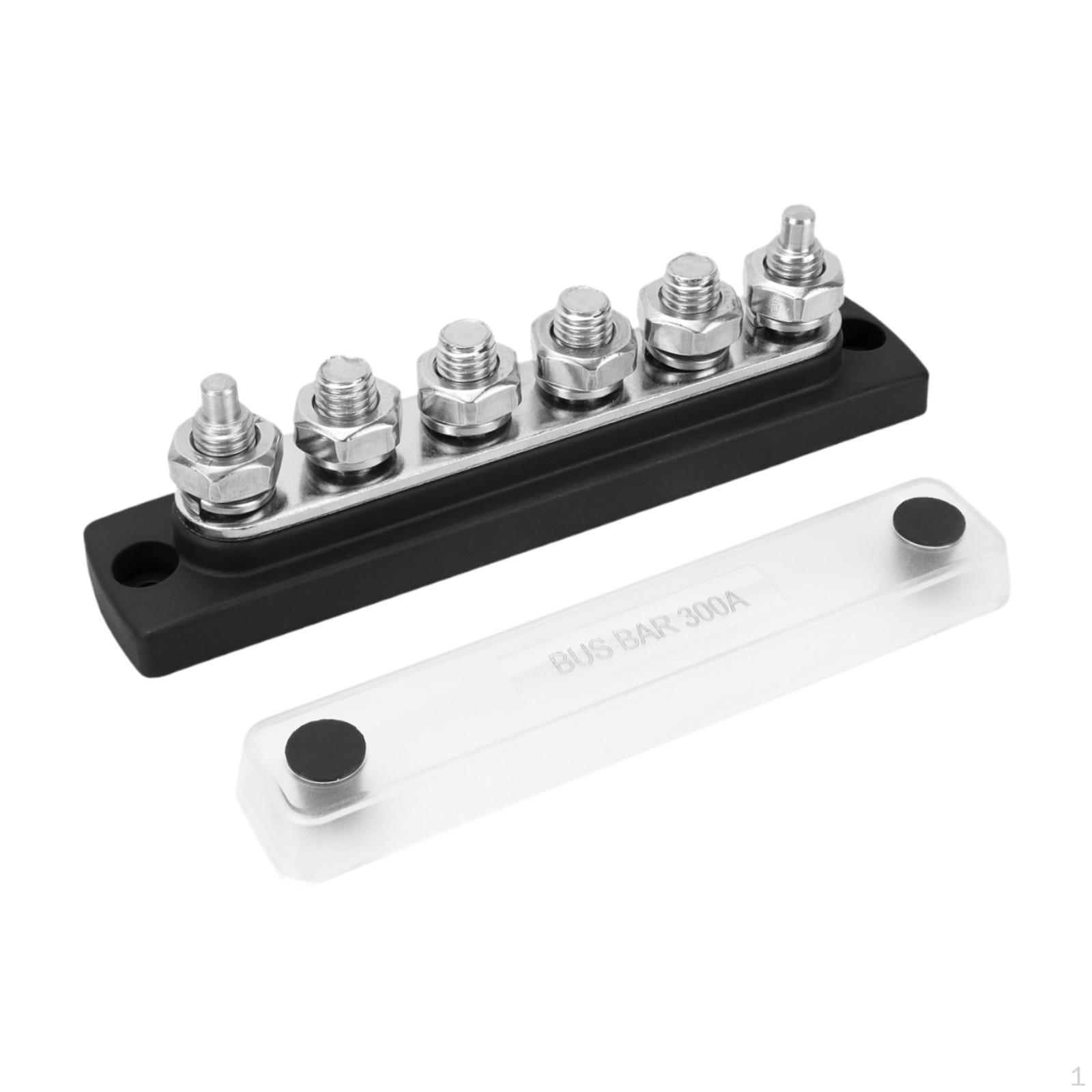 300A 48V Busbar Connector Power Distribution Block for Battery with Secure Nylon Copper Cover, чорний
300A 48V Busbar Connector Power Distribution Block for Battery with Secure Nylon Copper Cover, чорний