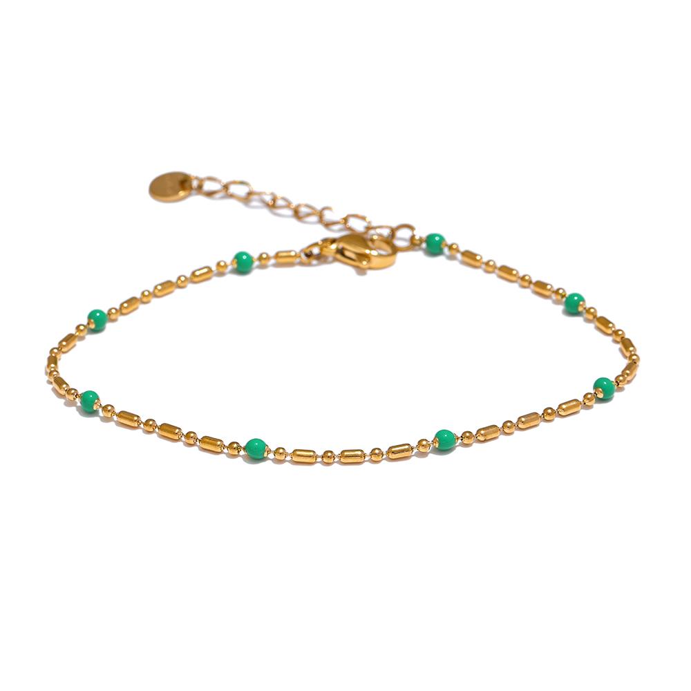Yhpup Fashion Colorful Enamel Beads Chain Bracelet Bangle for Women 18K PVD Plated Exquisite Wrist Y2K Thin Chic Jewelry Bijoux
Yhpup Fashion Colorful Enamel Beads Chain Bracelet Bangle for Women 18K PVD Plated Exquisite Wrist Y2K Thin Chic Jewelry Bijoux