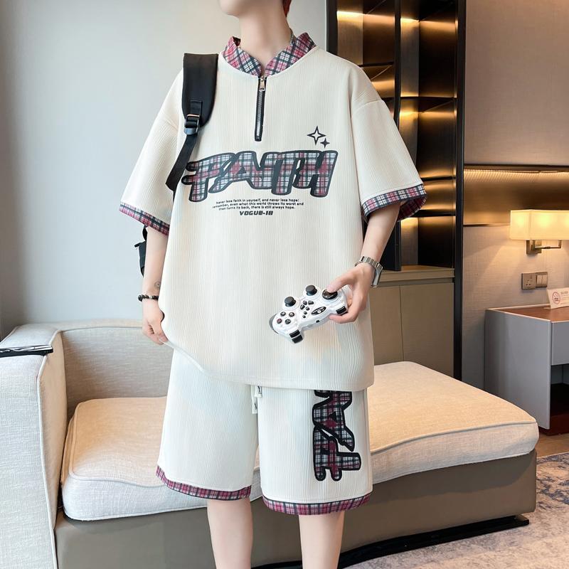 Casual Sports Suit Half-zip Short-sleeved Shorts 2XL белый
Casual Sports Suit Half-zip Short-sleeved Shorts 2XL белый