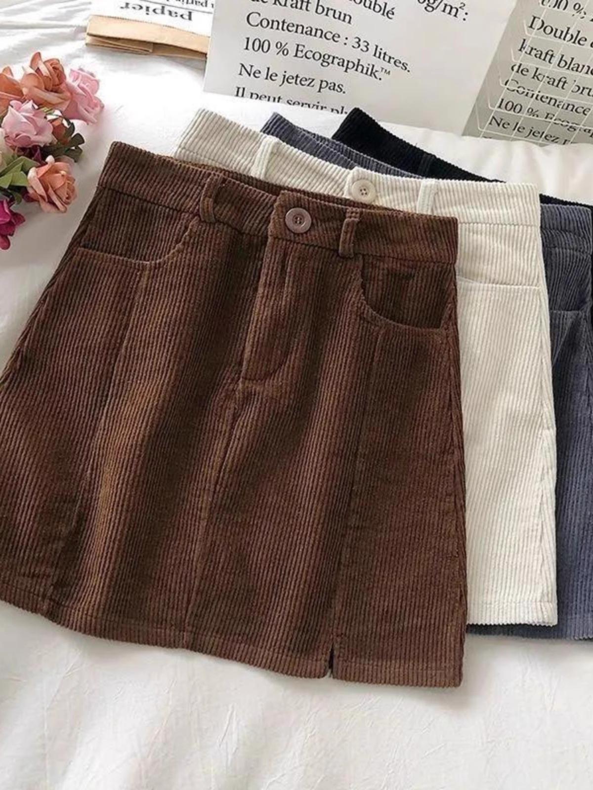 Women s High-Waist Corduroy Bodycon Pencil Skirt with Slit - Autumn/Winter Korean Style Midi Skirt. S
Women s High-Waist Corduroy Bodycon Pencil Skirt with Slit - Autumn/Winter Korean Style Midi Skirt. S