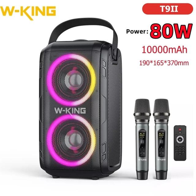 W-King 80 Вт мощная портативная уличная розетка для караоке RGB 360 стерео объемного звучания беспроводной сабвуфер FM-радио TWS Bluetooth-динамик
W-King 80 Вт мощная портативная уличная розетка для караоке RGB 360 стерео объемного звучания беспроводной сабвуфер FM-радио TWS Bluetooth-динамик