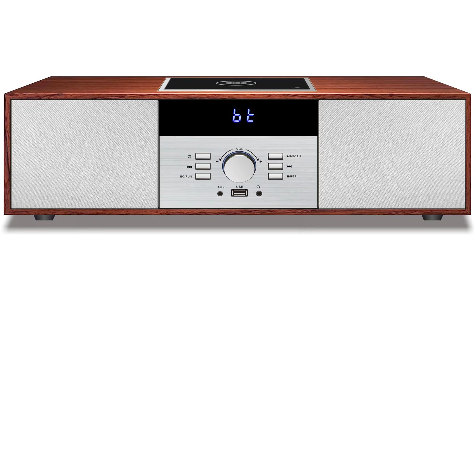 WISCENT CD Vintage Style HiFi Stereo ONEBODY MP3 Radio with USB 30W CD Stereo Wood Sound System Player, System, CD/FM/USB/Bluetooth Compatible,
WISCENT CD Vintage Style HiFi Stereo ONEBODY MP3 Radio with USB 30W CD Stereo Wood Sound System Player, System, CD/FM/USB/Bluetooth Compatible,
