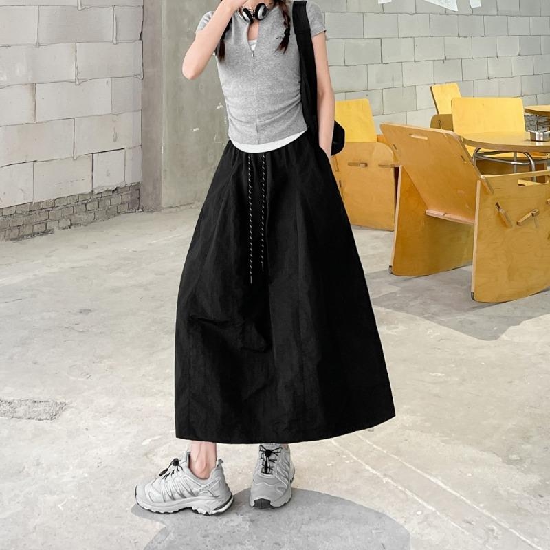 Casual skirt women s summer new loose lazy small drape pumpkin skirt bud skirt medium and long L чёрный
Casual skirt women s summer new loose lazy small drape pumpkin skirt bud skirt medium and long L чёрный