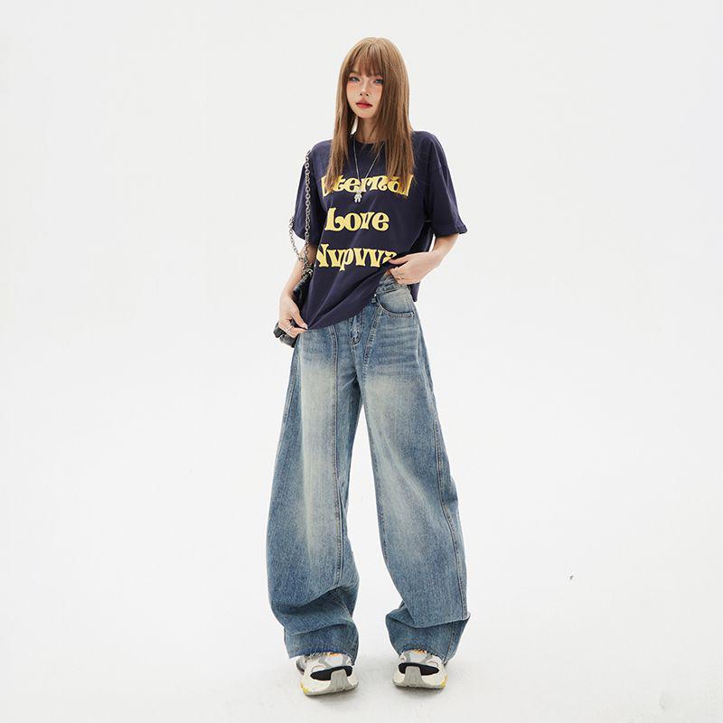 Women s High-Waisted Curved Leg Jeans - Trendy Retro Loose-Fit Wide-Leg Floor-Length Trousers Large
Women s High-Waisted Curved Leg Jeans - Trendy Retro Loose-Fit Wide-Leg Floor-Length Trousers Large