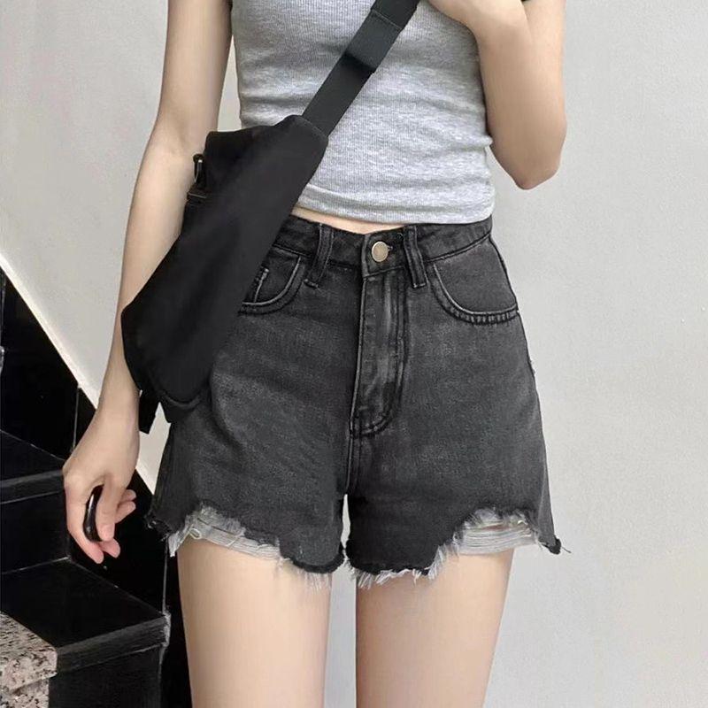 Women s Summer 2023 A-Line High-Waisted Ripped Denim Shorts - Casual, Loose, Slimming, Straight-Leg Design. XL черный серый
Women s Summer 2023 A-Line High-Waisted Ripped Denim Shorts - Casual, Loose, Slimming, Straight-Leg Design. XL черный серый
