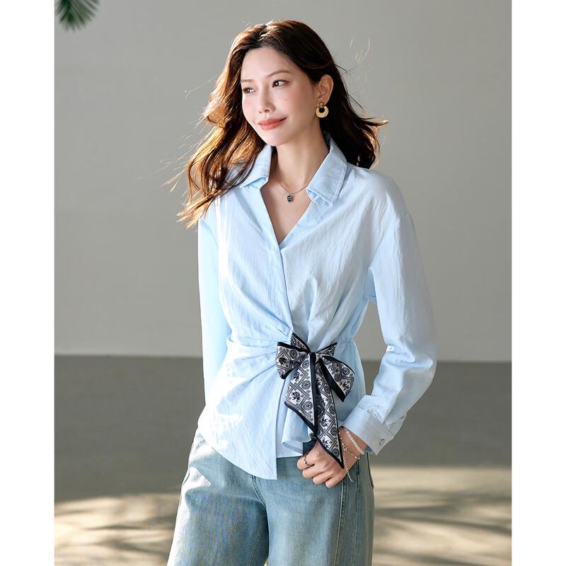 TERRE BLEUE Scarf Tie Blouse M
TERRE BLEUE Scarf Tie Blouse M